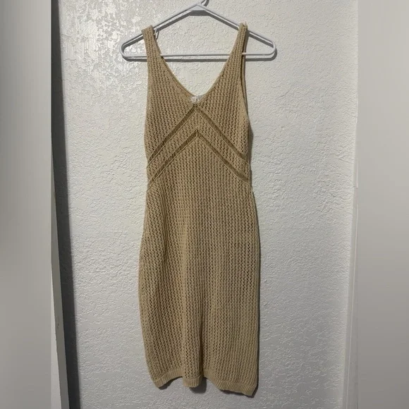 Amiani Swim Crochet/Knit Cover Up Beige - Picture 1 of 6